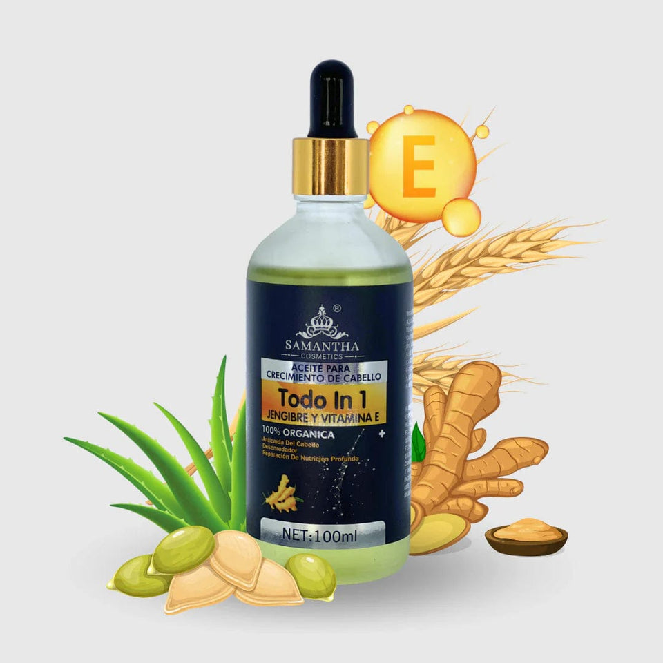 Aceite Natural para el Crecimiento del Cabello de Samantha