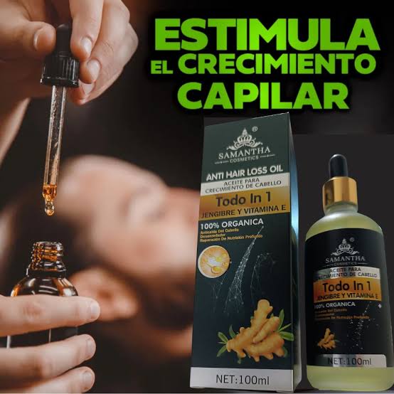 Aceite Natural para el Crecimiento del Cabello de Samantha
