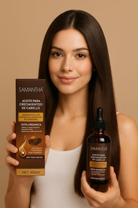 Aceite Natural para el Crecimiento del Cabello de Samantha